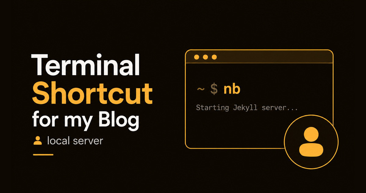 Terminal window with the nb alias command